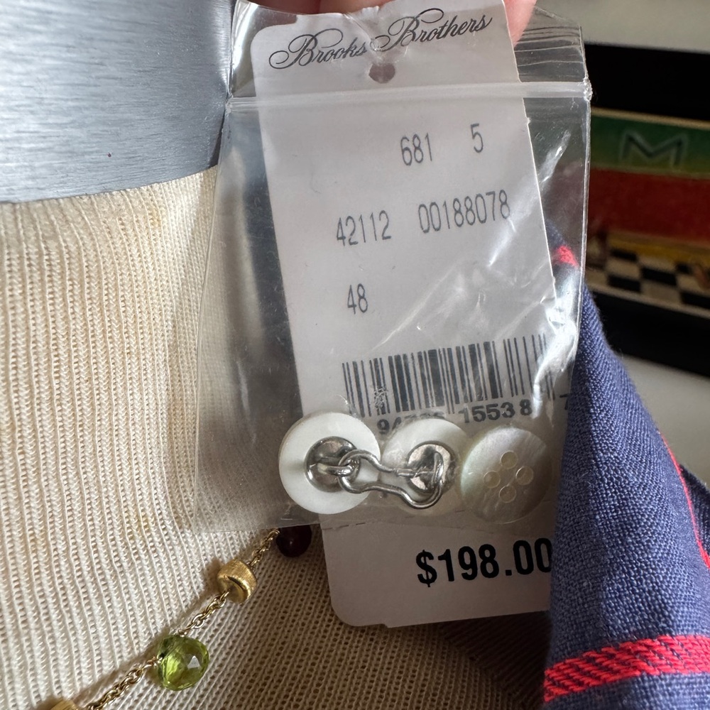 Brooks Brothers Navy and Red Plaid Dress - Picture 7 of 8